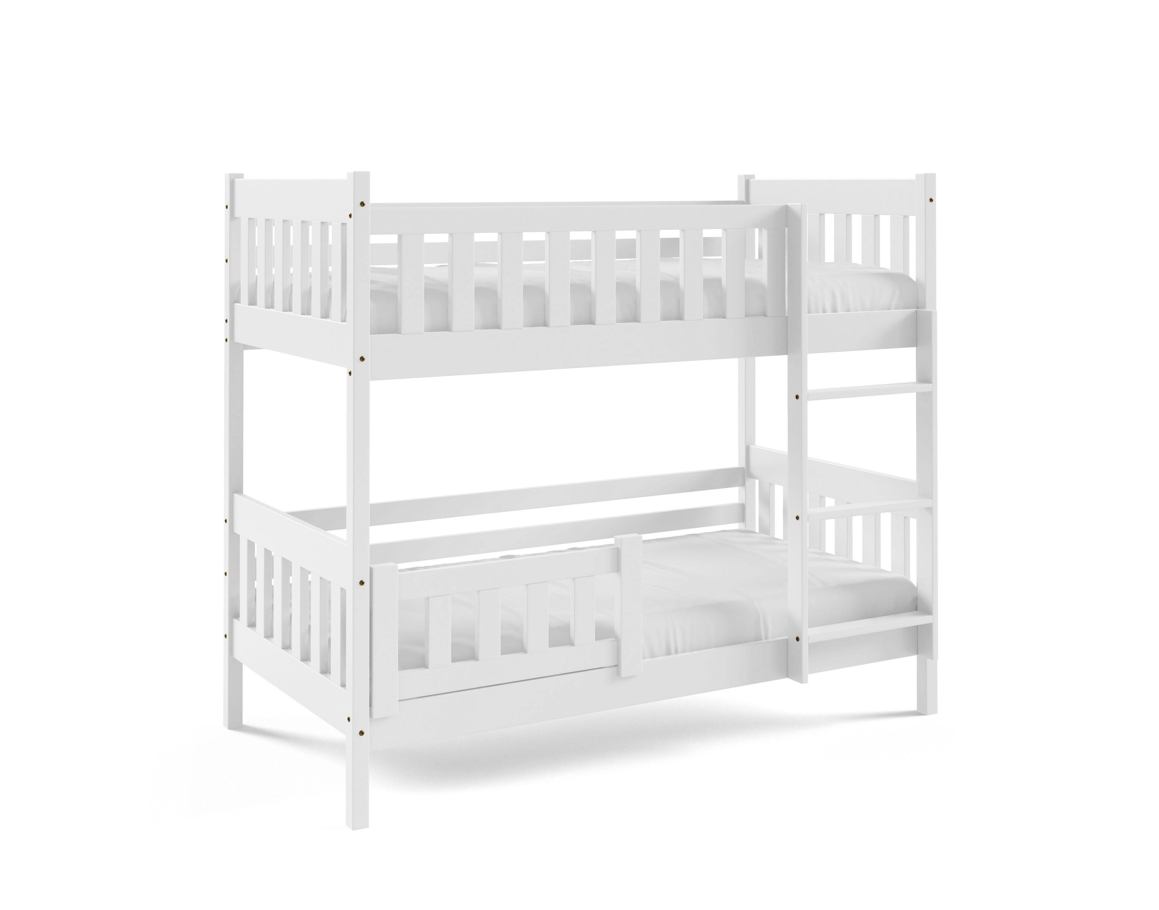 ETAGENBETT LUCIA 80x160 cm Weiß - Weiß, Holz (80/160cm) - MASSENO