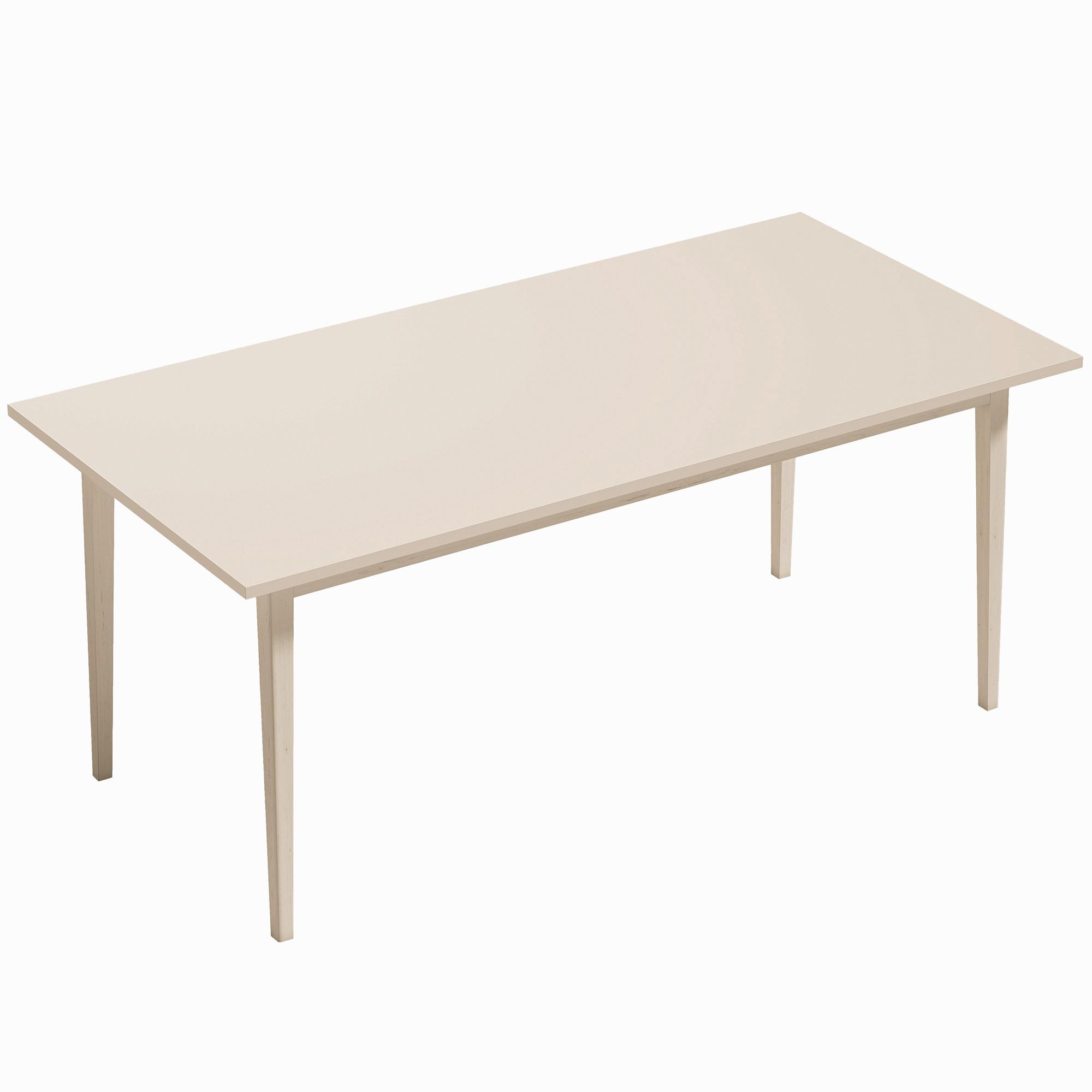 ESSTISCH Spanplatte Cremeweiß - Creme, Holz/Holzwerkstoff (180/90/76cm) - HOMCOM