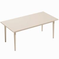ESSTISCH Spanplatte Cremeweiß - Creme, Holz/Holzwerkstoff (180/90/76cm) - HOMCOM
