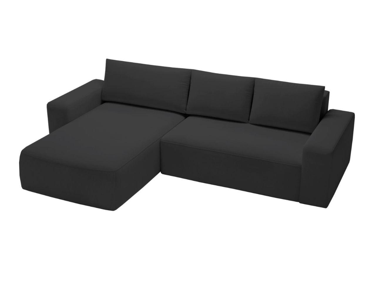 ECKSOFA Tazones Schwarz Links - Schwarz, Holz/Kunststoff (250/165cm) - Graingold