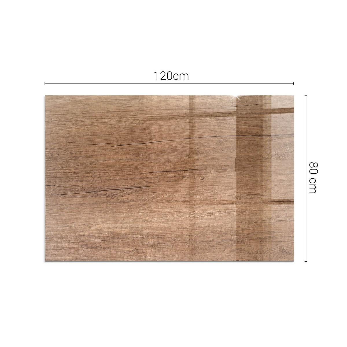 GLASPLATTE für Kamin 120x80 cm - Braun, Glas (120/80/0.4cm) - TULUP