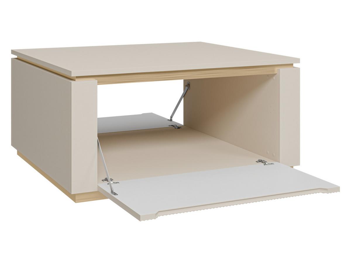 COUCHTISCH Hilafin 2K - Sandfarben/Goldfarben, Holzwerkstoff/Kunststoff (70/80/40cm) - MIRJAN24