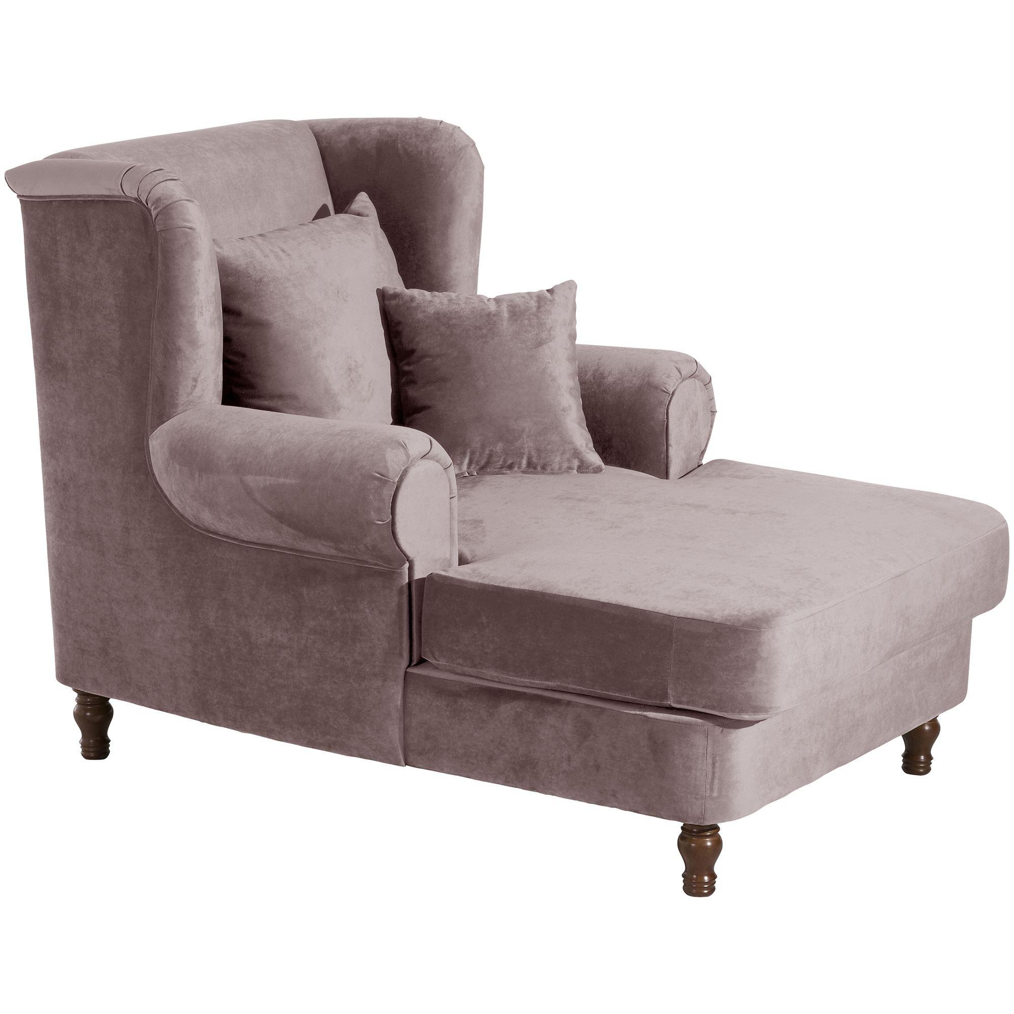 SESSEL XXL inkl. Kissen Karley Samtvelours rosé - Rosa, Kunststoff (103/103/149cm) - 58aufmkessel