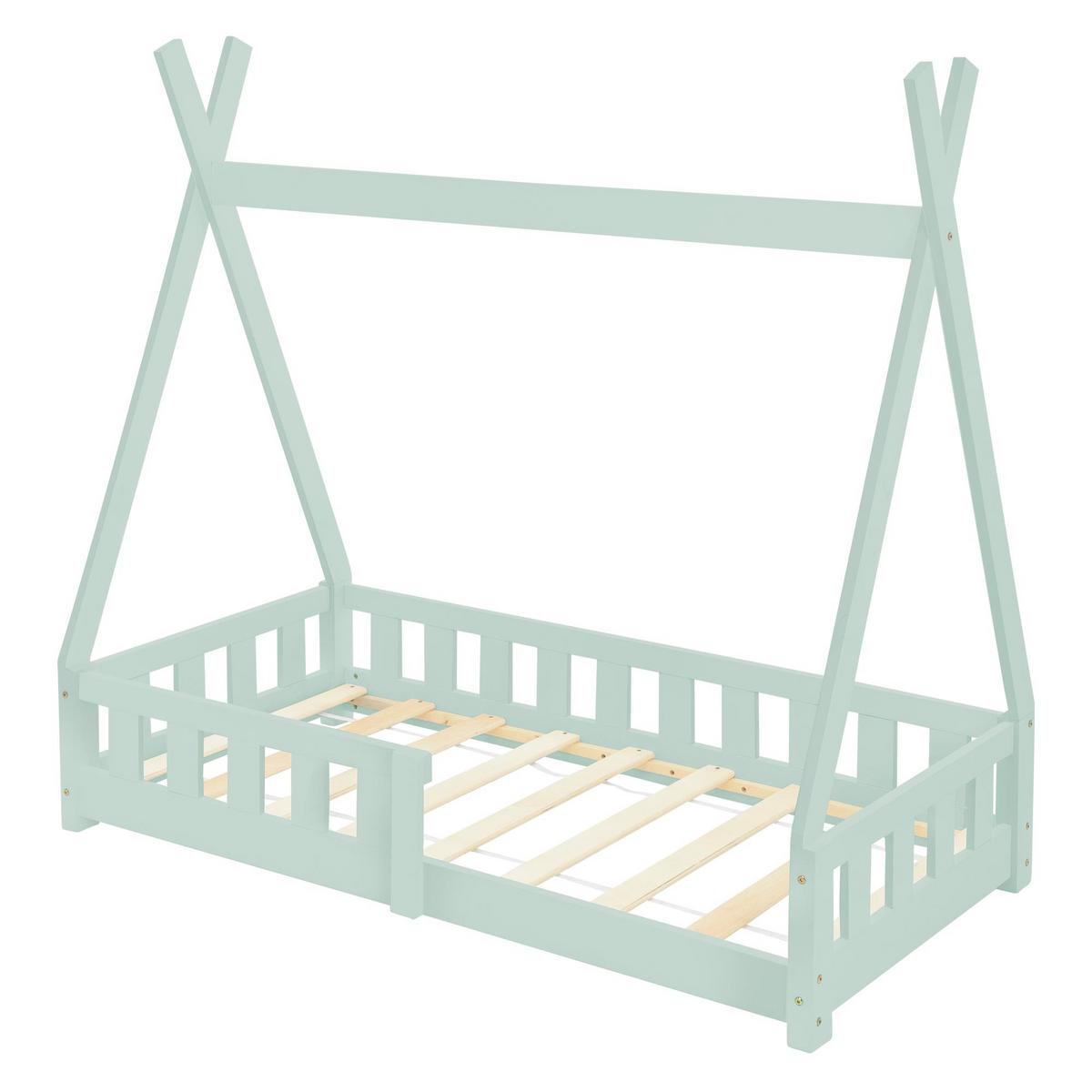 KINDERBETT Tipi 70x140 cm Mint - Mintgrün, Holz (70/140cm) - ML-DESIGN