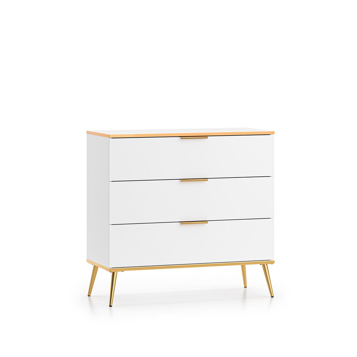 KOMMODE Zora Weiß - Weiß, Holzwerkstoff (92/88/40cm) - Petits-meubles