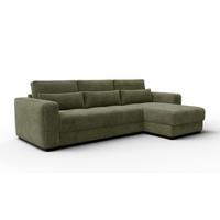 ECKSOFA OLI 4-Sitzer rechts, olivgrün - Olivgrün, Holz/Textil (295/172cm) - Wozimo
