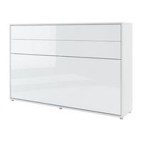 SCHRANKBETT Bed-Concept BC-05 120x200 mit LED-Lampe - Weiß Hochglanz/Grau, Holz/Holzwerkstoff (120/200cm) - MIRJAN24