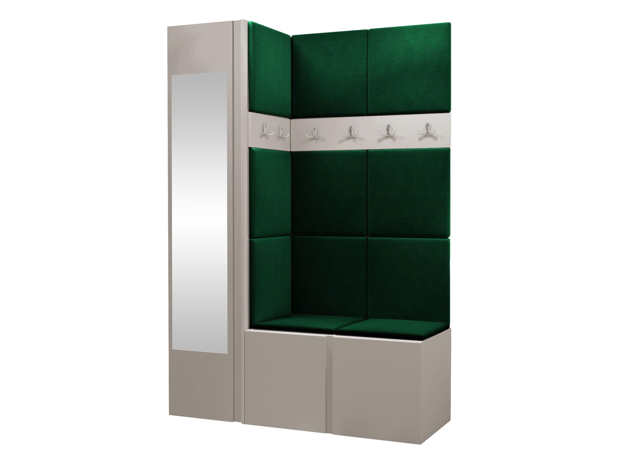 GARDEROBEN-SET Orion X - Kaschmir/Grün, Holzwerkstoff/Kunststoff (124/186/46cm) - MIRJAN24