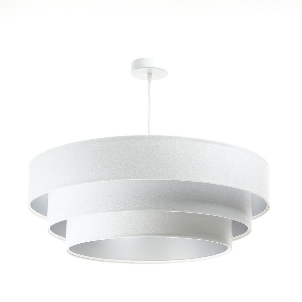 HÄNGELEUCHTE Silber 60/20 cm - Silberfarben/Weiß, Kunststoff (60/1.5/20cm) - ONZENO