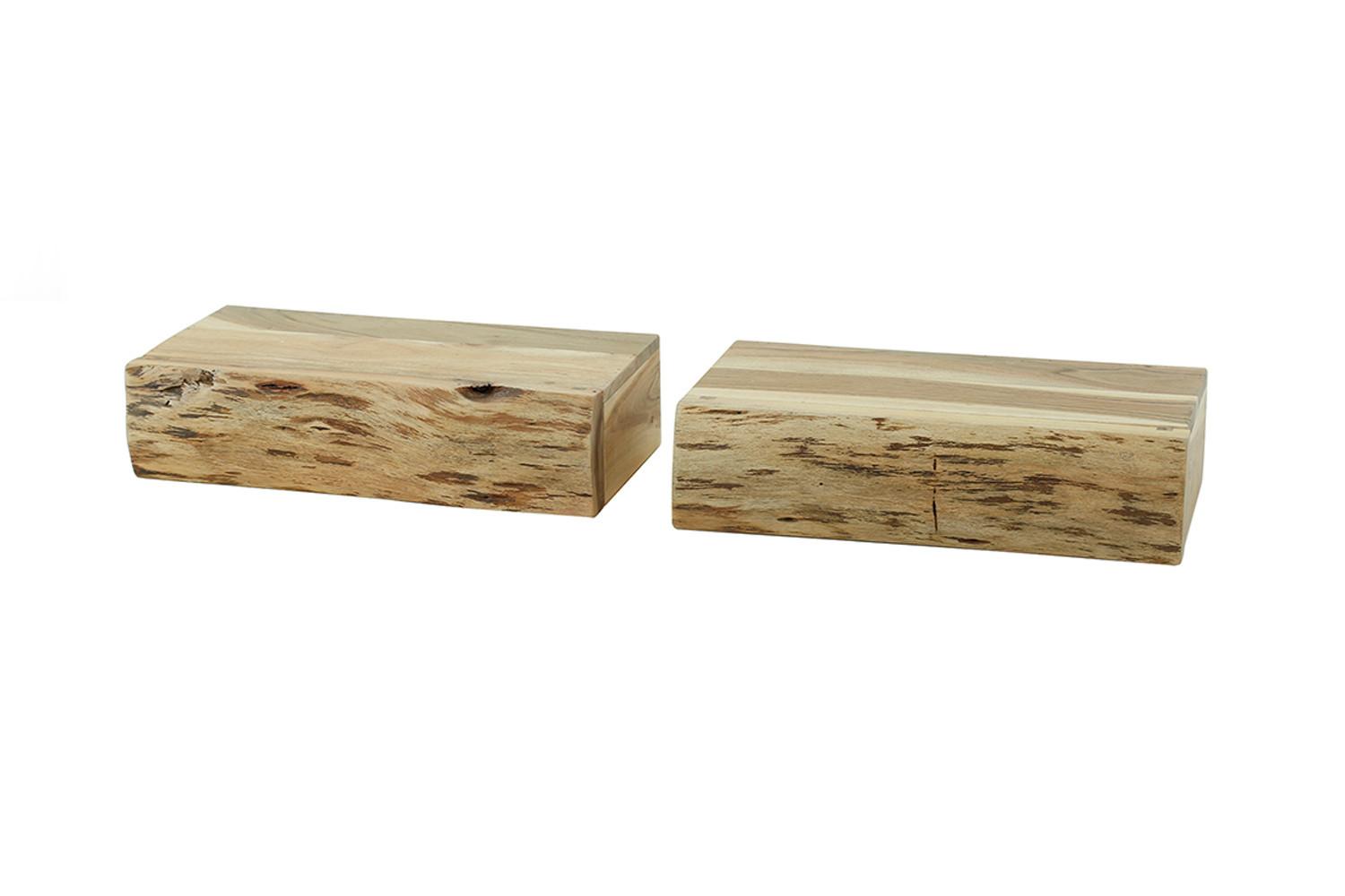 NACHTTISCH SESA 2ER SET Holz Akazie - Zwetschgeholzfarben, Holz (40/10/20cm) - KAWOLA