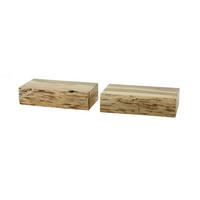 NACHTTISCH SESA 2ER SET Holz Akazie - Zwetschgeholzfarben, Holz (40/10/20cm) - KAWOLA
