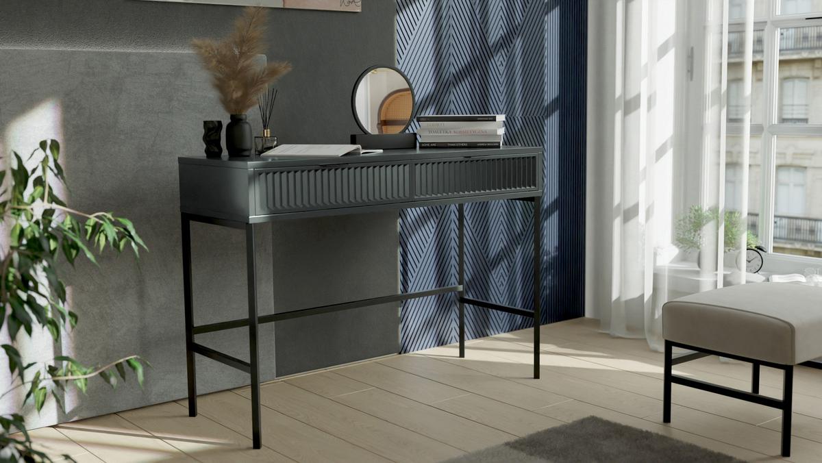 KONSOLENTISCH mit Schubladen, Grün - Grün, Holzwerkstoff (110/41/78cm) - Idohome