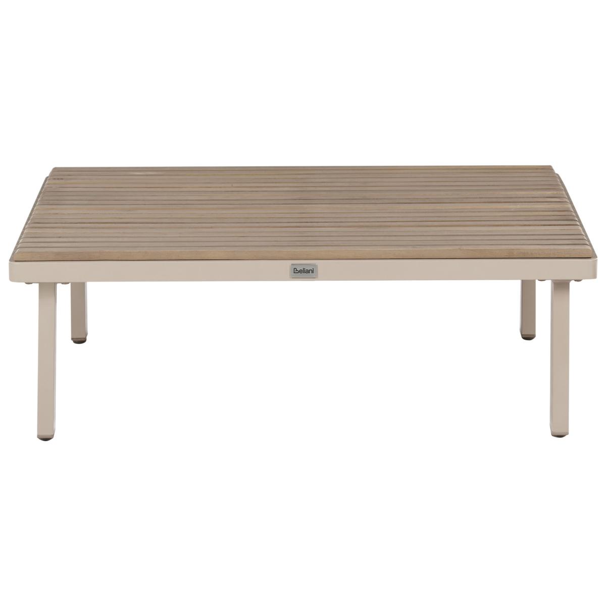 OUTDOOR-COUCHTISCH 90/70 cm Akazienholz Beige Fivizzano - Hellbraun/Beige, Holz (90/70/30cm) - Beliani