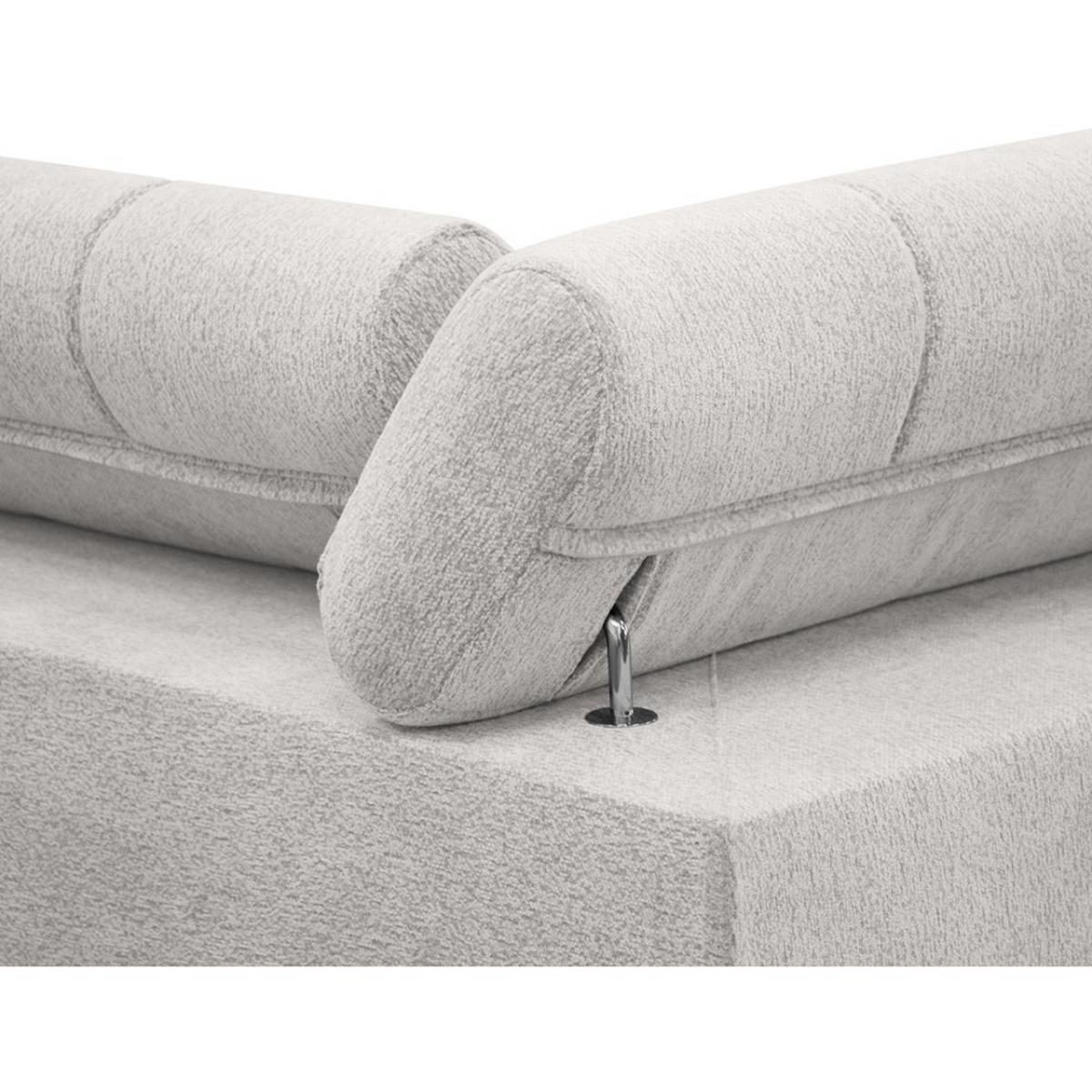 ECKSCHLAFSOFA Vinni Beige, Chenille-Stoff, rechts - Beige, Textil (265/205cm) - Beautysofa