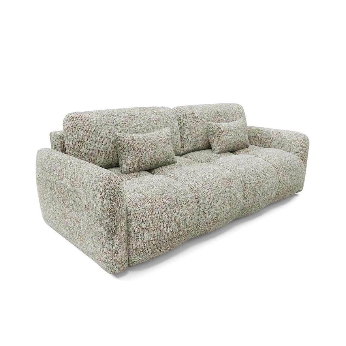 SOFA 3 Sitzplätze Grau meliert - Grau, Holz (236/95/121cm) - Petits-meubles