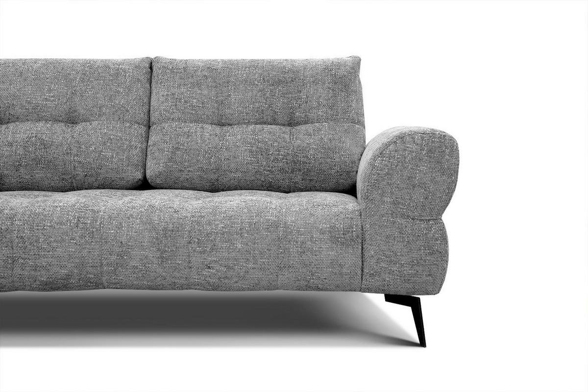 ECKSOFA SALVINI 5-Sitzer, grau - Schwarz/Grau, Holzwerkstoff/Textil (158/292cm) - Wozimo
