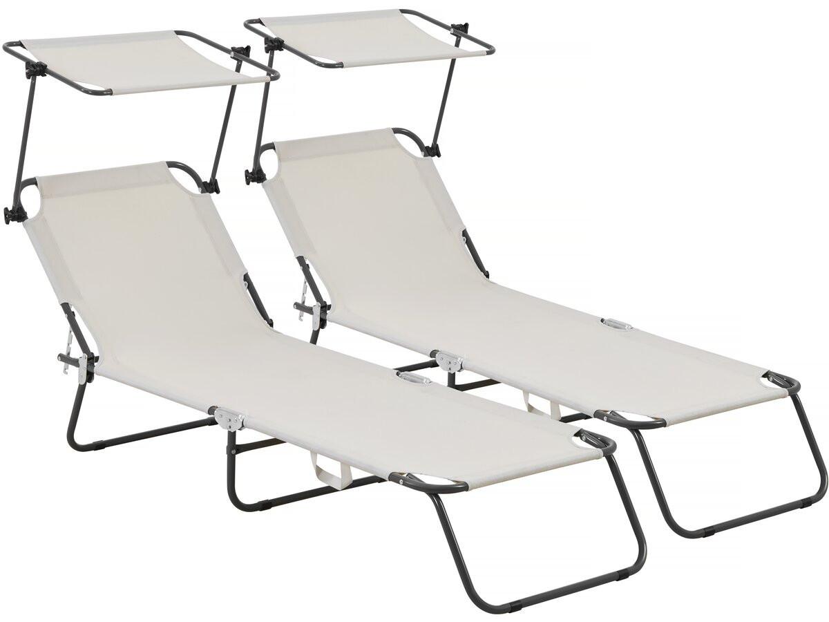 SONNENLIEGE lazy beige - Beige, Metall (54/73/180cm) - Habitat Garten