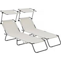 SONNENLIEGE lazy beige - Beige, Metall (54/73/180cm) - Habitat Garten