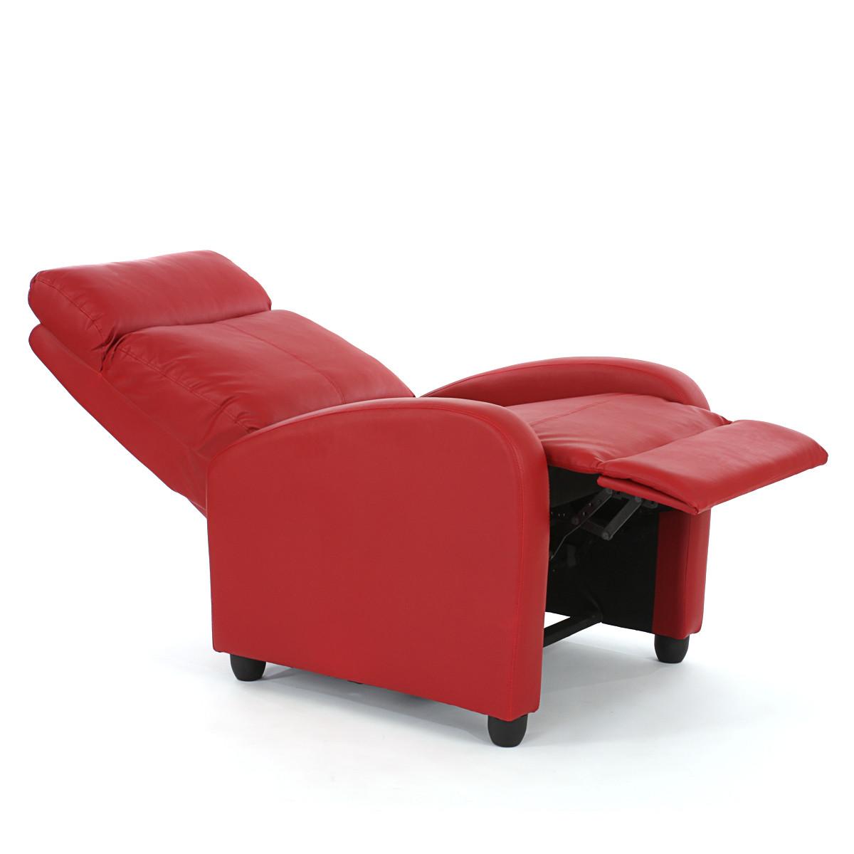 RELAXSESSEL Rot - Rot, Textil (72/105/92cm) - MCW