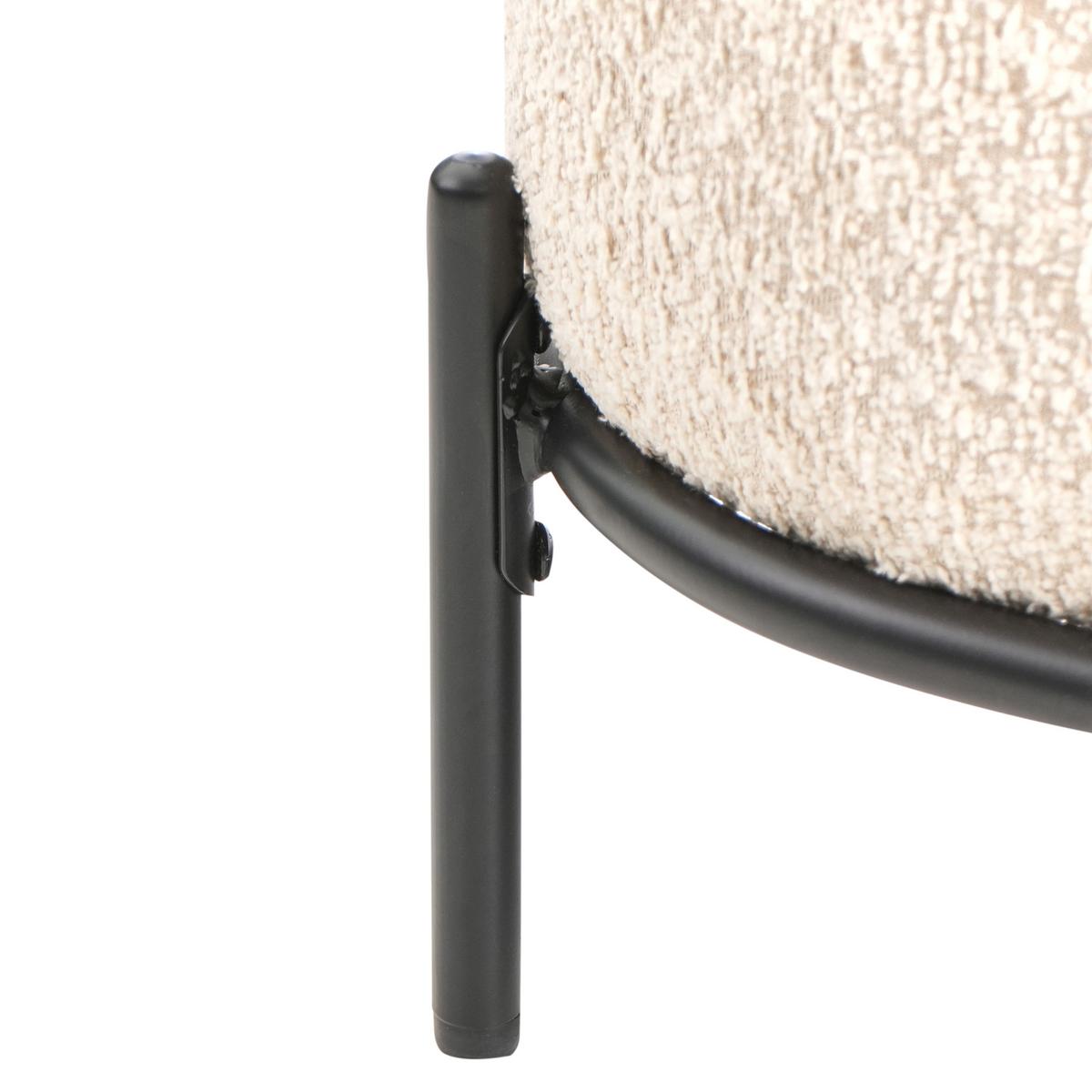 SESSEL Beige Lunde - Beige/Schwarz, Textil (67/81/74cm) - Beliani