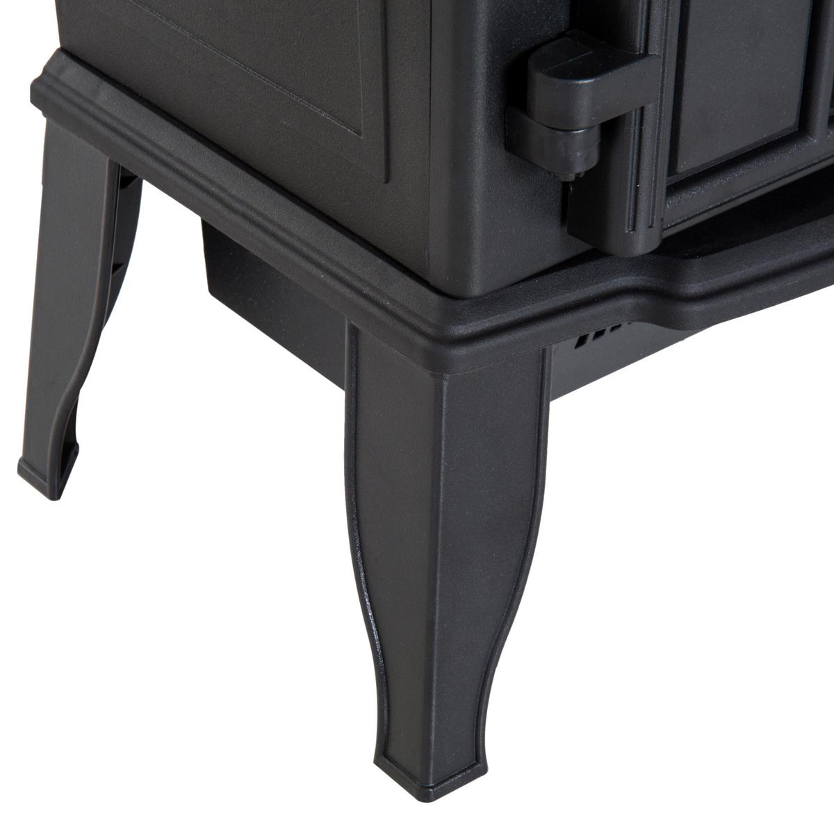 ELEKTROKAMIN mit LED-Flammeneffekt, 2000W Kaminofen, Metall, Schwarz - Schwarz, Metall (23/56.5/39cm) - HOMCOM