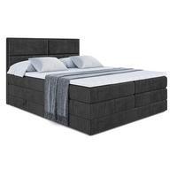 BOXSPRINGBETT AURA KING - 140 x 200 - H3/H4 - Schwarz - Schwarz, Holzwerkstoff (140/200cm) - ALTDECOR