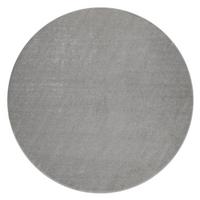 KURZFLORTEPPICH Waschbar, einfarbig, Silber, Ø 160 cm - Silberfarben, Textil (160/160cm) - KADIMA DESIGN