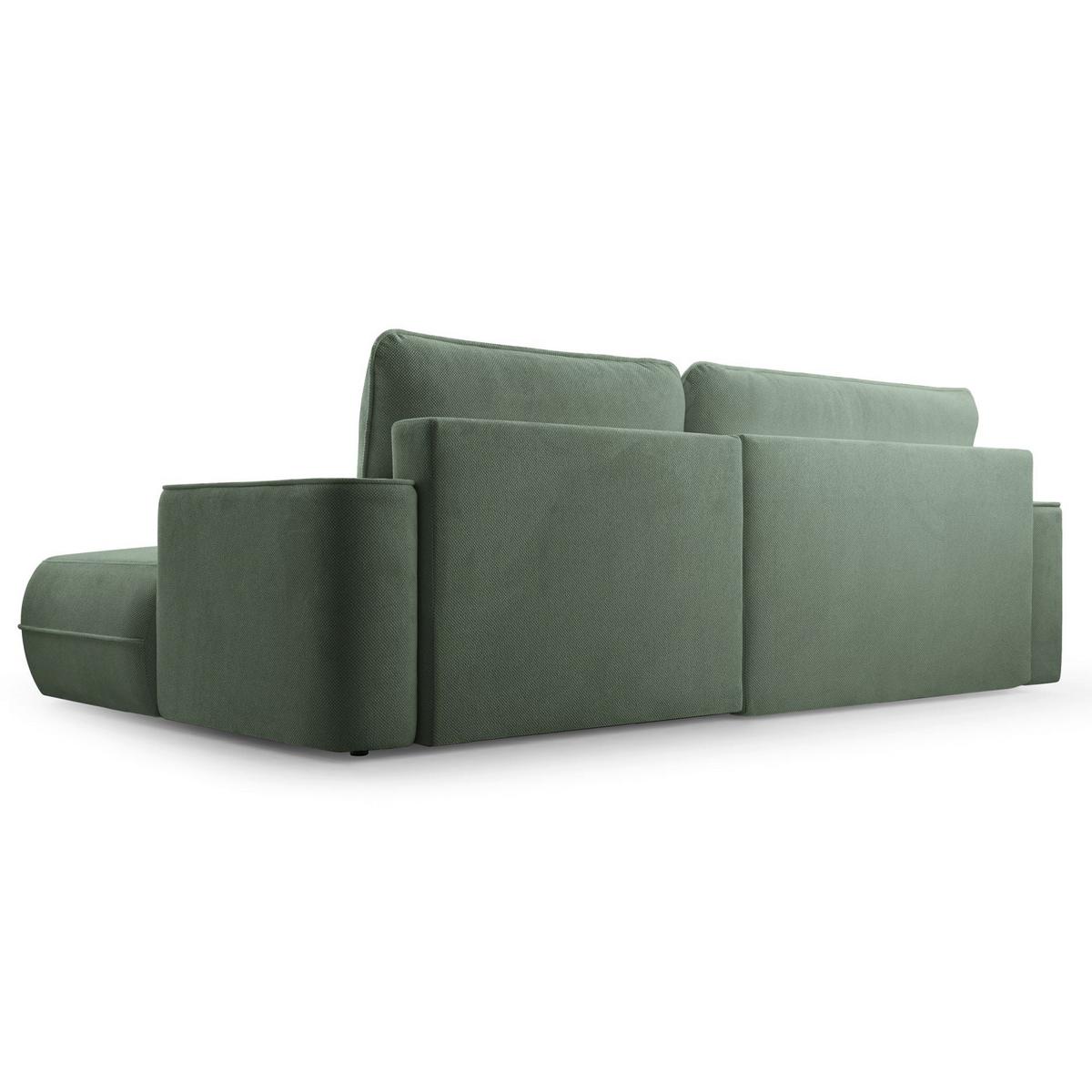 ECKSOFA Fuerro Salbeigrün Strukturstoff - Schwarz/Hellgrün, Kunststoff/Textil (260/168cm) - Selsey