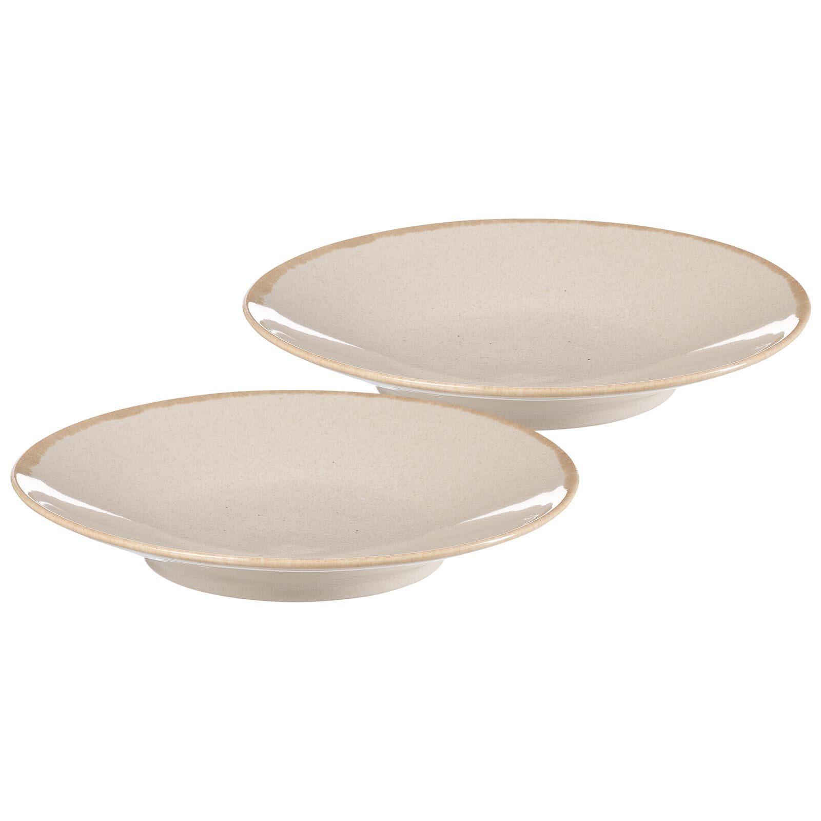 SERVIERPLATTEN Sahara Creme ø 31 cm 2er Set - Creme, Keramik (31/5/31cm) - Ritzenhoff Breker
