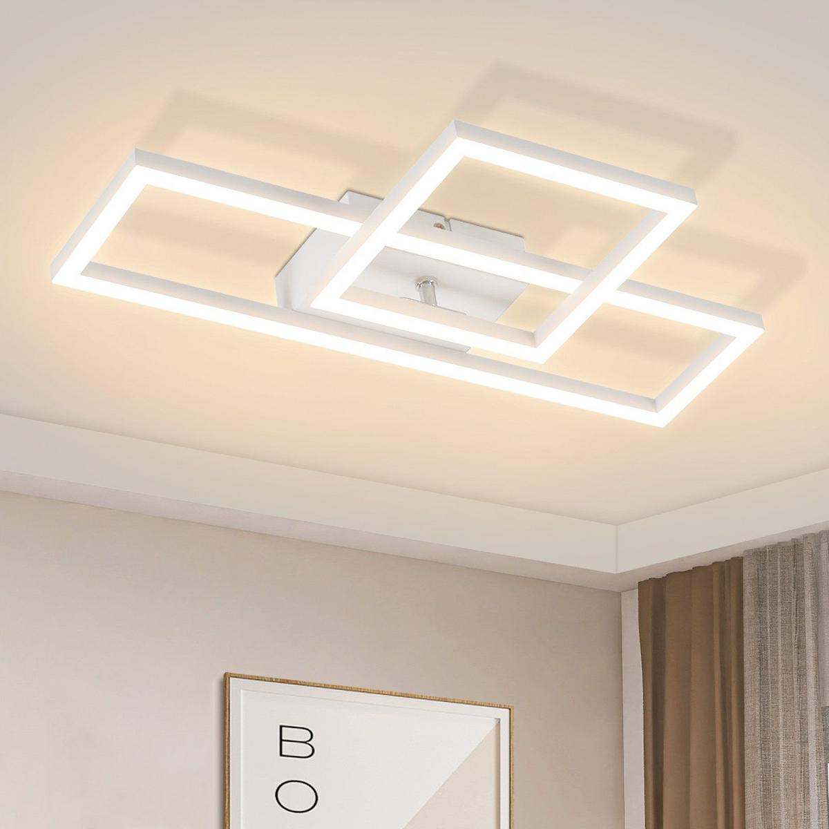 LED-DECKENLEUCHTE Malloy 42/20/7 cm - Weiß, Metall (20/42/7cm) - Nettlife