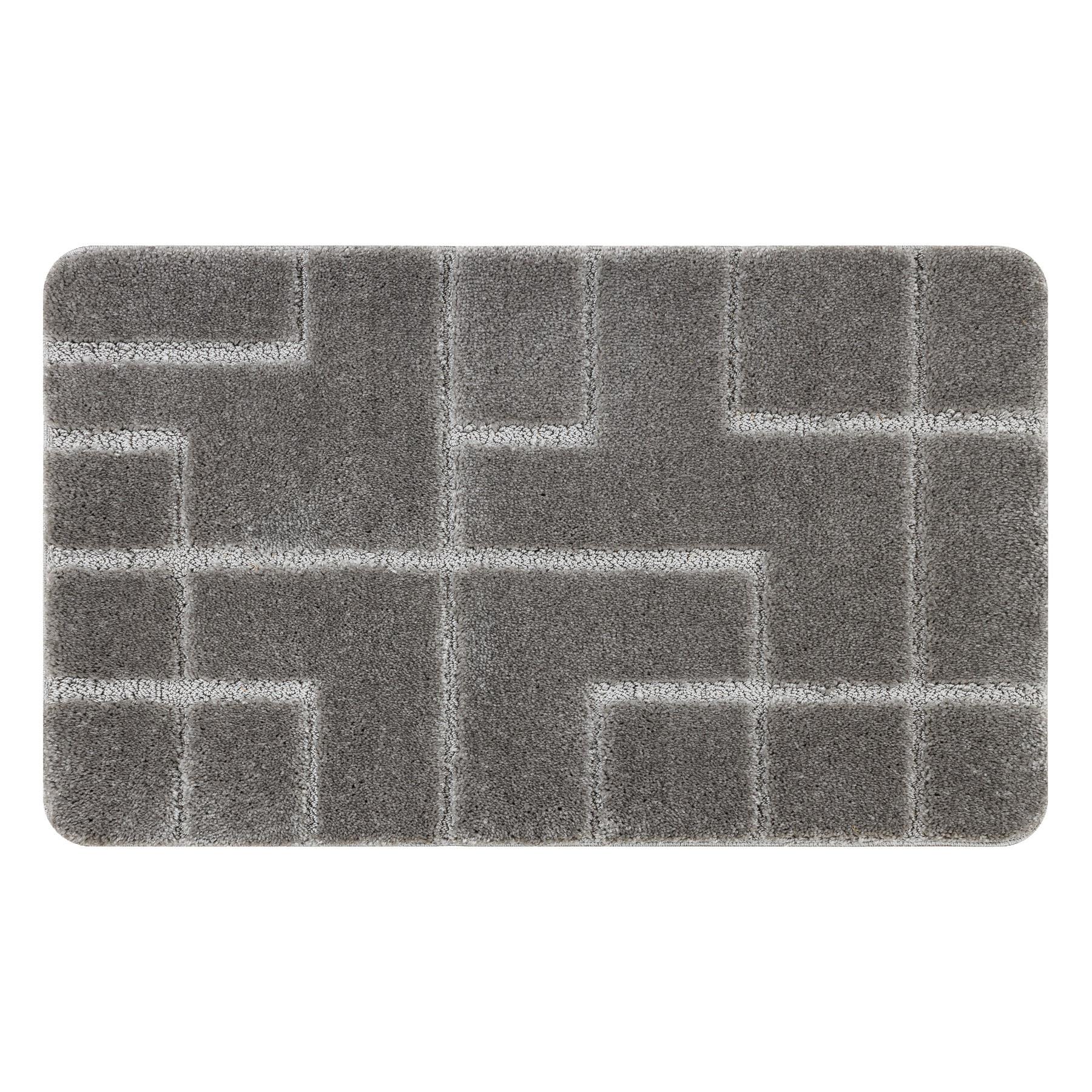 TEPPICH Dywaniki łazienkowe 50/80 cm - Grau, Textil (50/80cm) - rugsX
