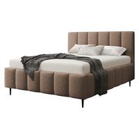POLSTERBETT Lunaro Leg - Schwarz/Braun, Holz/Textil (160/200cm) - MIRJAN24