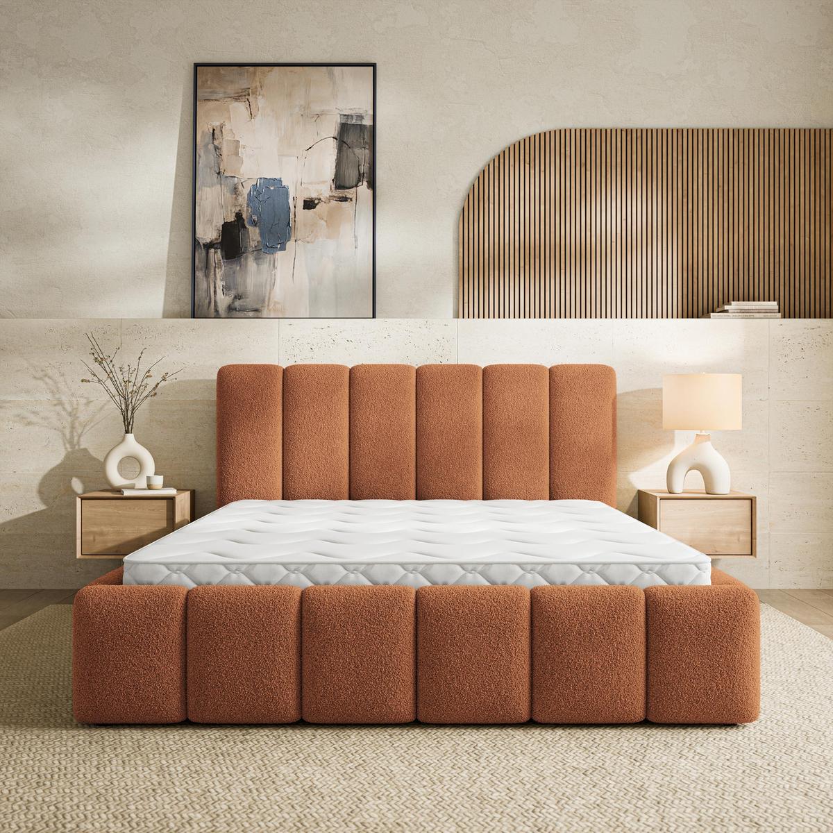 POLSTERBETT RANIS 120x200 cm mit Bettkästen - Kupferfarben - Kupferfarben, Holz/Textil (120/200cm) - MASSENO