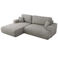 ECKSOFA OVO L Hellgrau Struktur - Links Seite - Hellgrau/Schwarz, Kunststoff/Textil (271/195cm) - MKS
