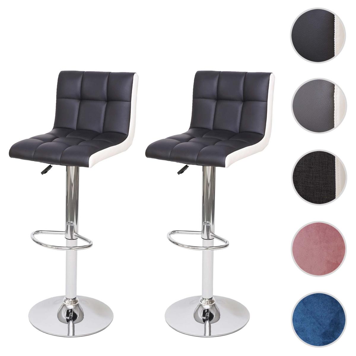 BARHOCKER Schwarz, Weiß 2er-Set - Schwarz/Weiß, Textil (38/107/41cm) - MCW