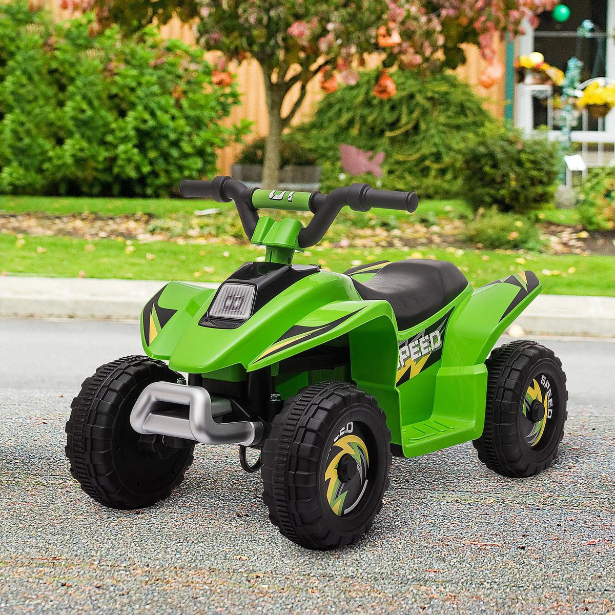 KINDER-ELEKTRO-QUAD Kunststoff Metall Grün - Grün, Kunststoff (72/40/45.5cm) - HOMCOM