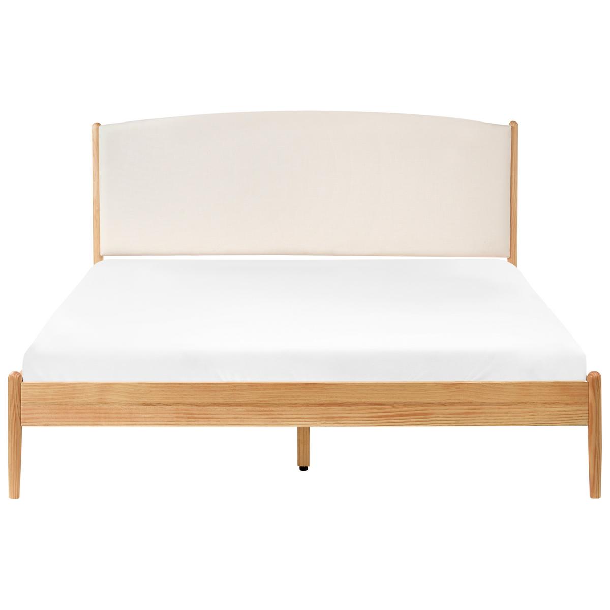 BETT mit Lattenrost 160/200 cm Hellbraun Clairac - Hellbraun, Holz (160/200cm) - Beliani