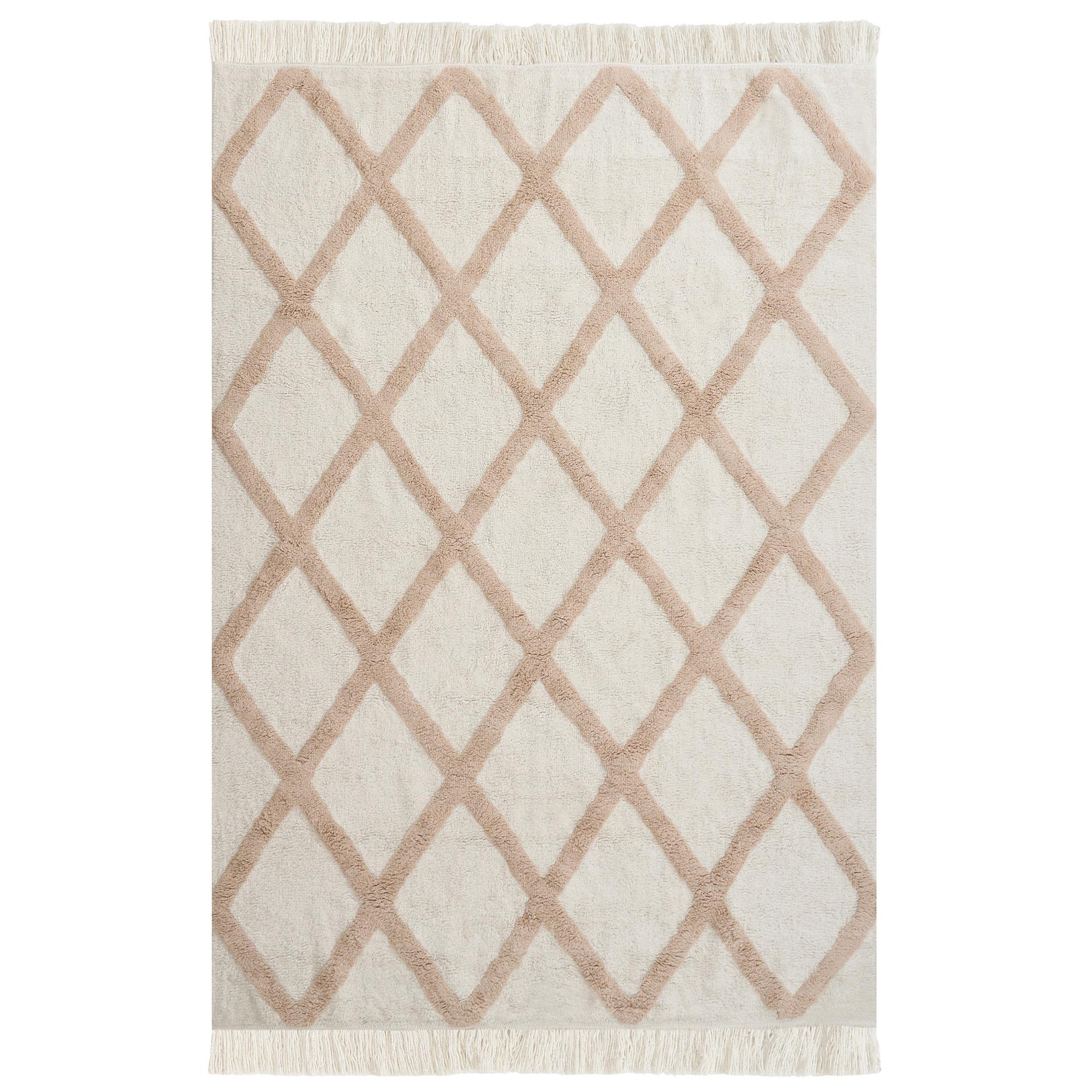 KINDERTEPPICH Hellbeige 140/200 cm Baumwolle Punsari - Beige, Textil (140/200cm) - Beliani