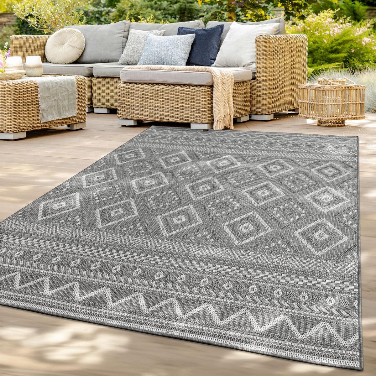 OUTDOORTEPPICH Grau-Hellgrau 200 x 280 cm - Hellgrau, Kunststoff (200/280cm) - TT Home