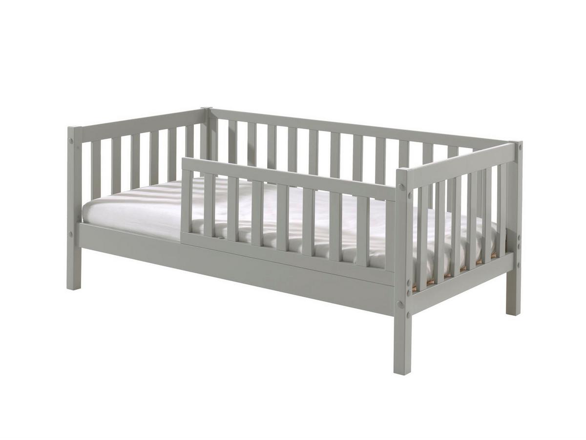 JUNIORBETT Karie 148x60x76 aus Massivholz in Grau - Grau, Holz (70/140cm) - 58aufmkessel