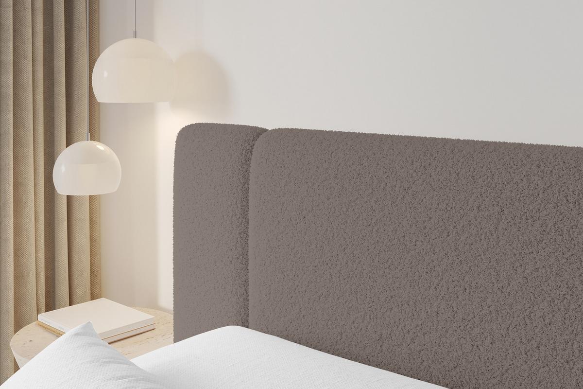 BOXBETT mit Matratze H3 - EVON - 180x200 cm Braun - Braun, Holzwerkstoff (180/200cm) - ALTDECOR