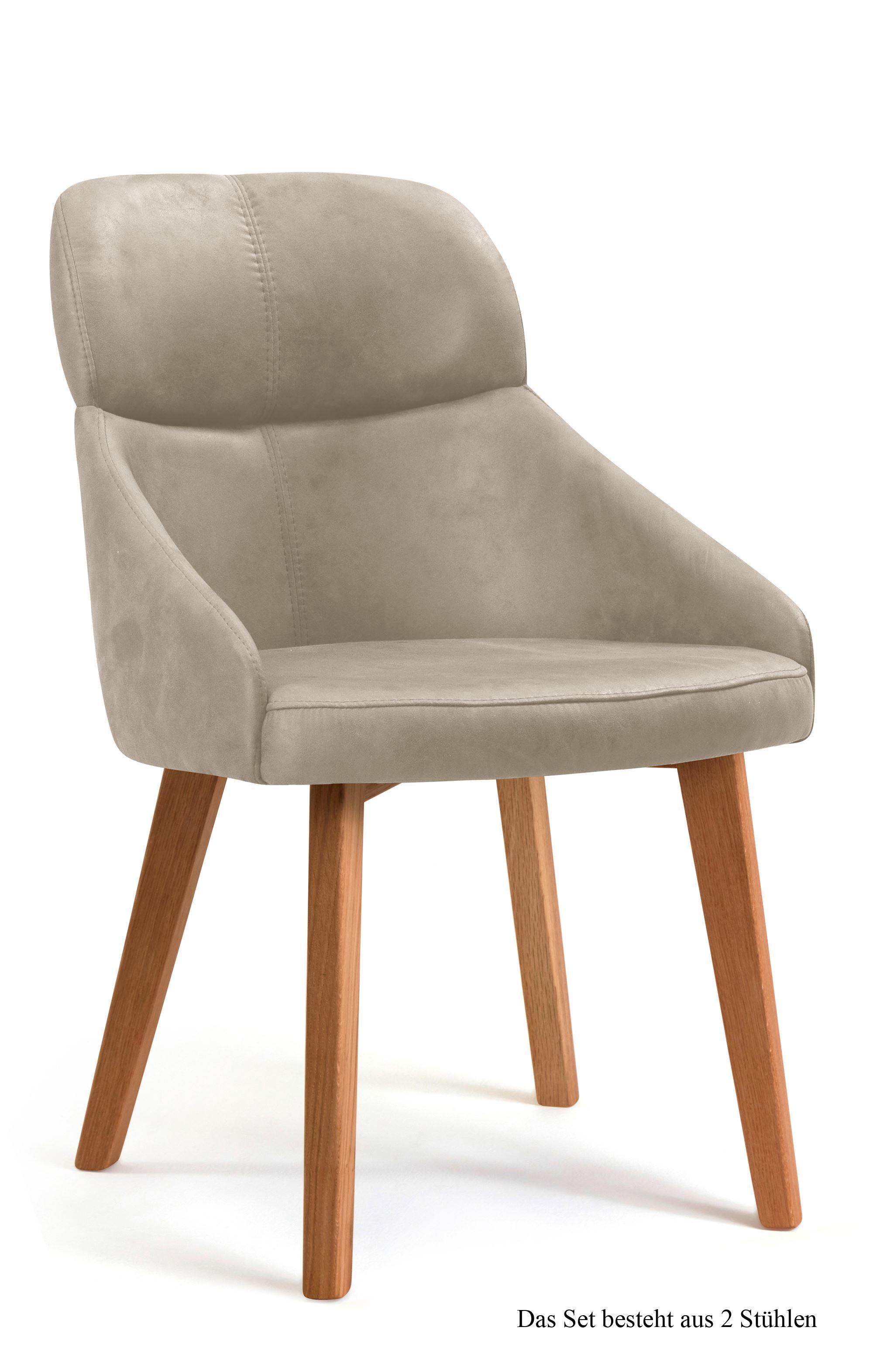 ESSZIMMERSTUHL (2er-Set) Dasya 52x82x63 Eiche geölt/Natur - Eichefarben/Naturfarben, Kunststoff (63/82/52cm) - 58aufmkessel