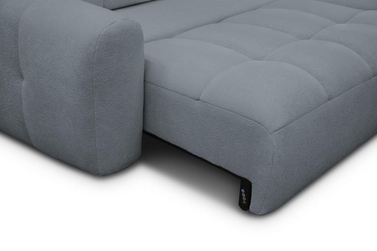 ECKSOFA LUMERO 4-Sitzer RECHTS, graphitfarben - Graphitfarben/Schwarz, Holz/Textil (275/166cm) - Courtois Laville