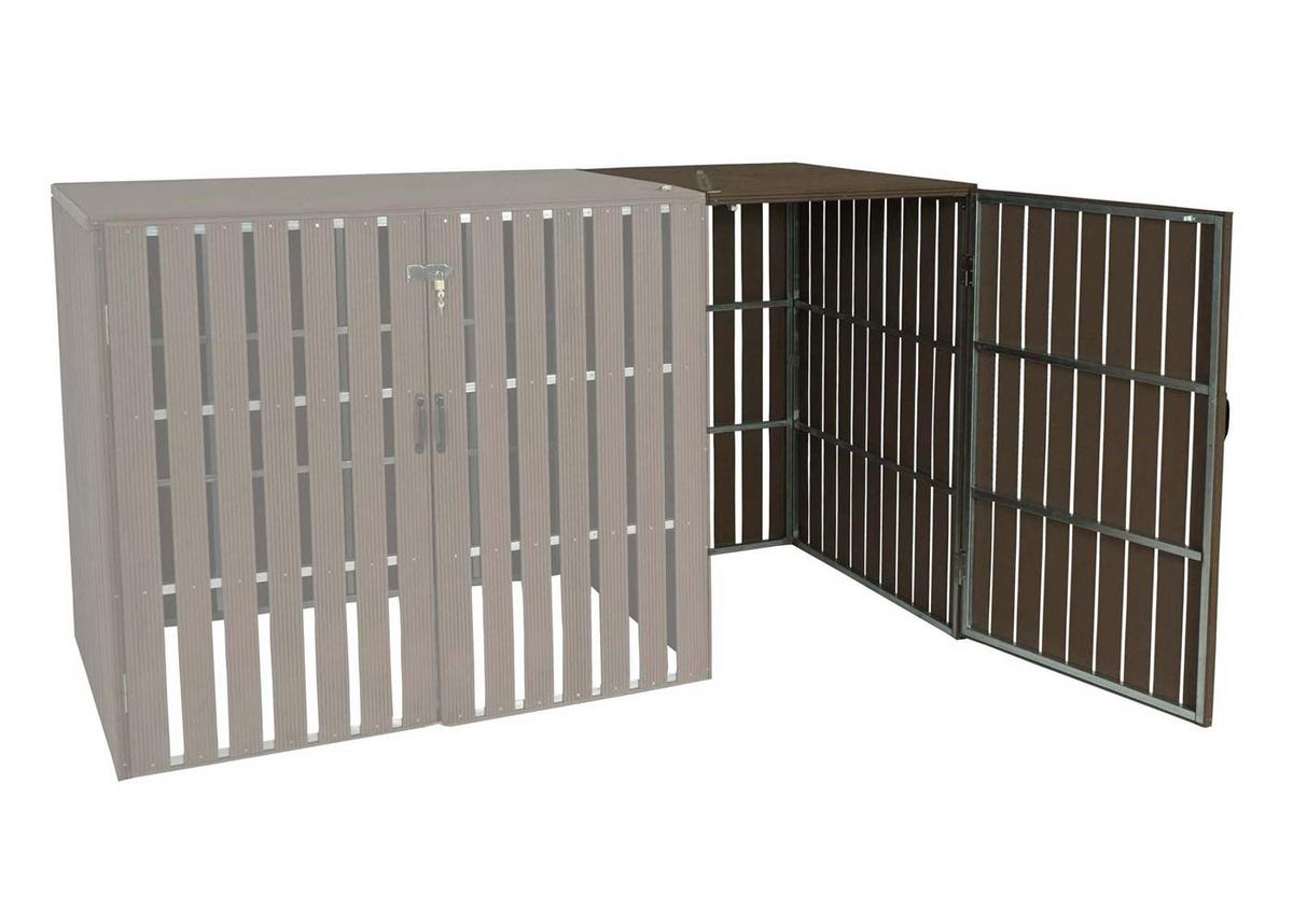 MÜLLTONNENBOX ERWEITERUNG Braun - Braun, Metall (66/115/76cm) - MCW