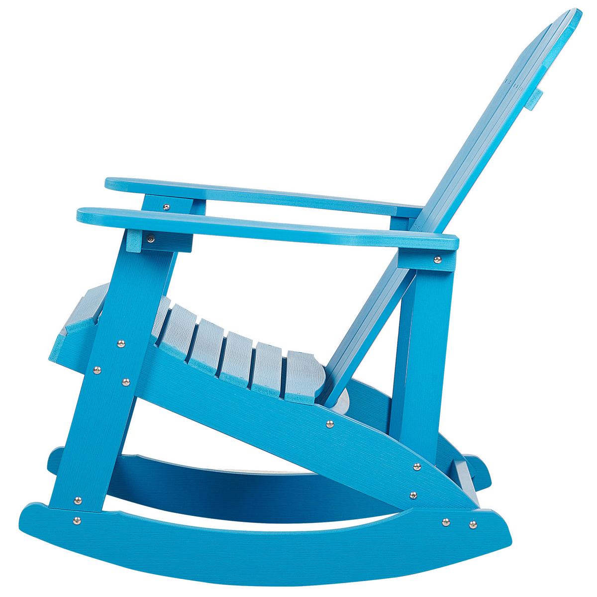 GARTEN-SCHAUKELSTUHL Kunstholz blau Adirondack - Blau, Kunststoff (76/100/94cm) - Beliani