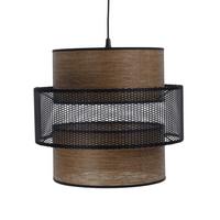 HÄNGELEUCHTE Schwarz 40/35 cm - Braun, Kunststoff (40/1/35cm) - ONZENO
