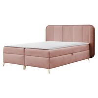 BOXBETT Fandy - H3 - Goldfarben/Rosa, Holz/Textil (140/200cm) - MIRJAN24