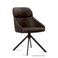 ESSZIMMERSTUHL (8er-Set) Deanna 52x82x63 Schwarz/Espresso - Dunkelbraun/Schwarz, Kunststoff (63/82/52cm) - 58aufmkessel