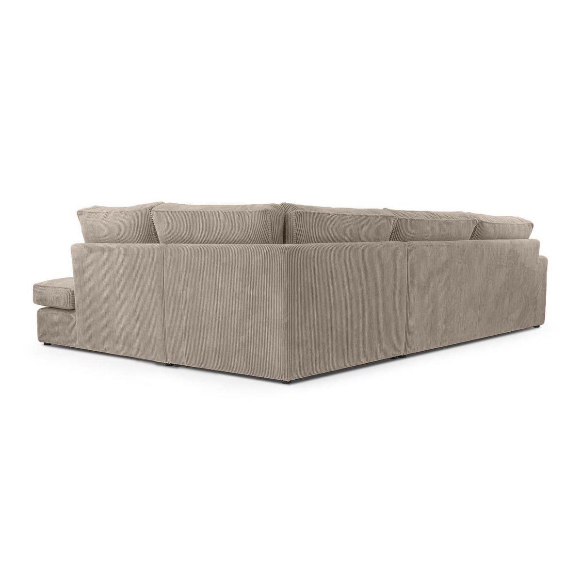 ECKSOFA Parma ohne Schlaffunktion cappuccino rechts - Schwarz/Cappuccino, Textil (314/224cm) - Beautysofa