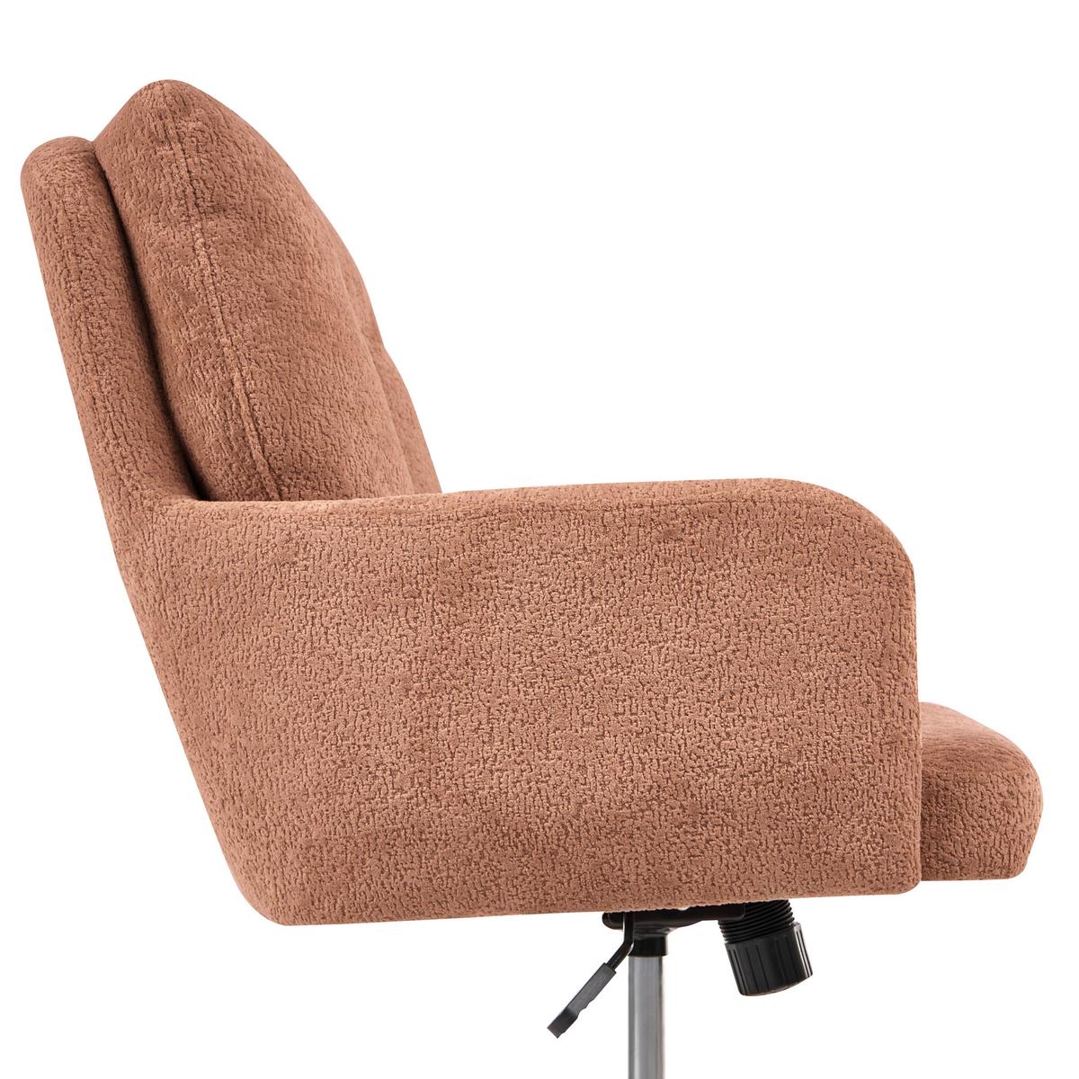 SCHREIBTISCHSTUHL Stoff Goldbraun Alpine - Goldfarben, Textil (61/90/71cm) - Beliani
